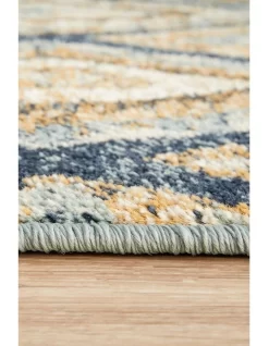 Oxford Mayfair Contrast Blue Rug -Household Items Shop 926343550 7 720x928