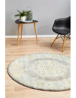 Century 944 Grey Round Rug -Household Items Shop 926422120 2 720x928