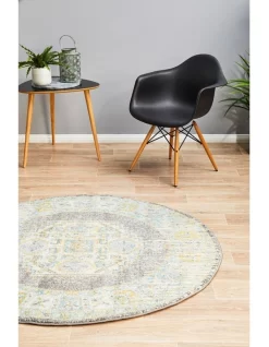 Century 944 Grey Round Rug -Household Items Shop 926422120 4 720x928