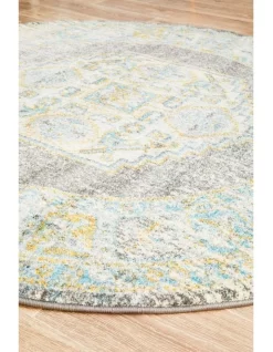 Century 944 Grey Round Rug -Household Items Shop 926422120 5 720x928