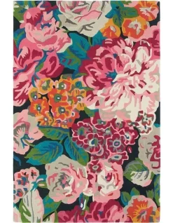 Sanderson Rose & Peony Cerise 45005 Rug In Muli
