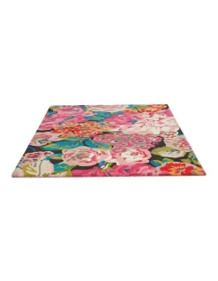 Sanderson Rose & Peony Cerise 45005 Rug In Muli -Household Items Shop 926425000 3 720x928