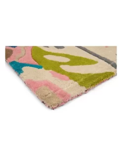 Sanderson Rose & Peony Cerise 45005 Rug In Muli -Household Items Shop 926425000 4 720x928