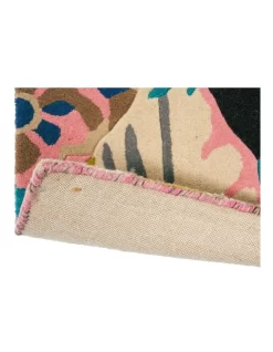 Sanderson Rose & Peony Cerise 45005 Rug In Muli -Household Items Shop 926425000 5 720x928