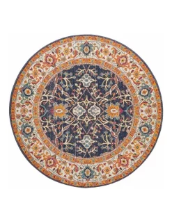 Evoke Splash Transitional Round Rug In Multi