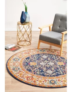 Evoke Splash Transitional Round Rug In Multi -Household Items Shop 926425360 4 720x928
