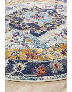 Babylon 201 Rust Round Rug In Multi -Household Items Shop 926425900 3 720x928