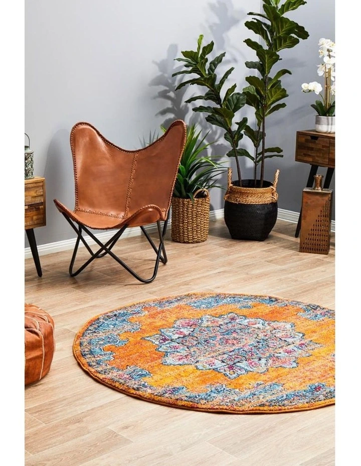 Radiance 433 Round Rug In Rust 5 Radiance 433 Round Rug In Rust - Image 3