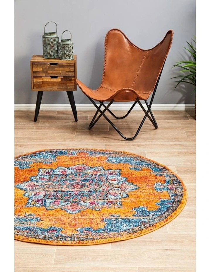 Radiance 433 Round Rug In Rust 6 Radiance 433 Round Rug In Rust - Image 4