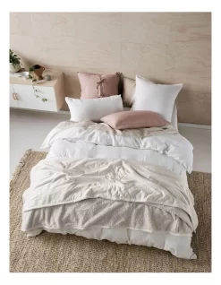 Linen House Sena Blanket In Ivory