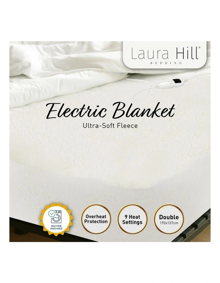 Heated Electric Blanket Double In White 4 Heated Electric Blanket Double In White - Image 2