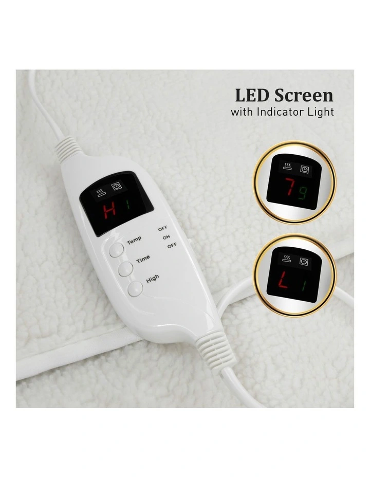 Heated Electric Blanket Double In White 7 Heated Electric Blanket Double In White - Image 5