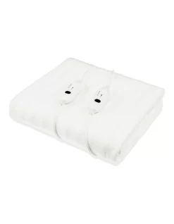 Electric Fitted Blanket Queen In White