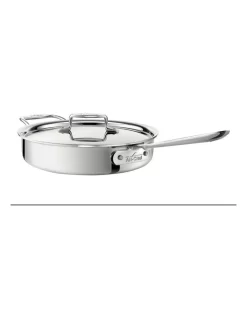 D5 Polished Induction Stainless Steel Sautepan 2.8L Lid
