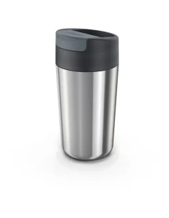 Joseph Joseph Sipp Steel Travel Mug Large 454ml In Anthracite