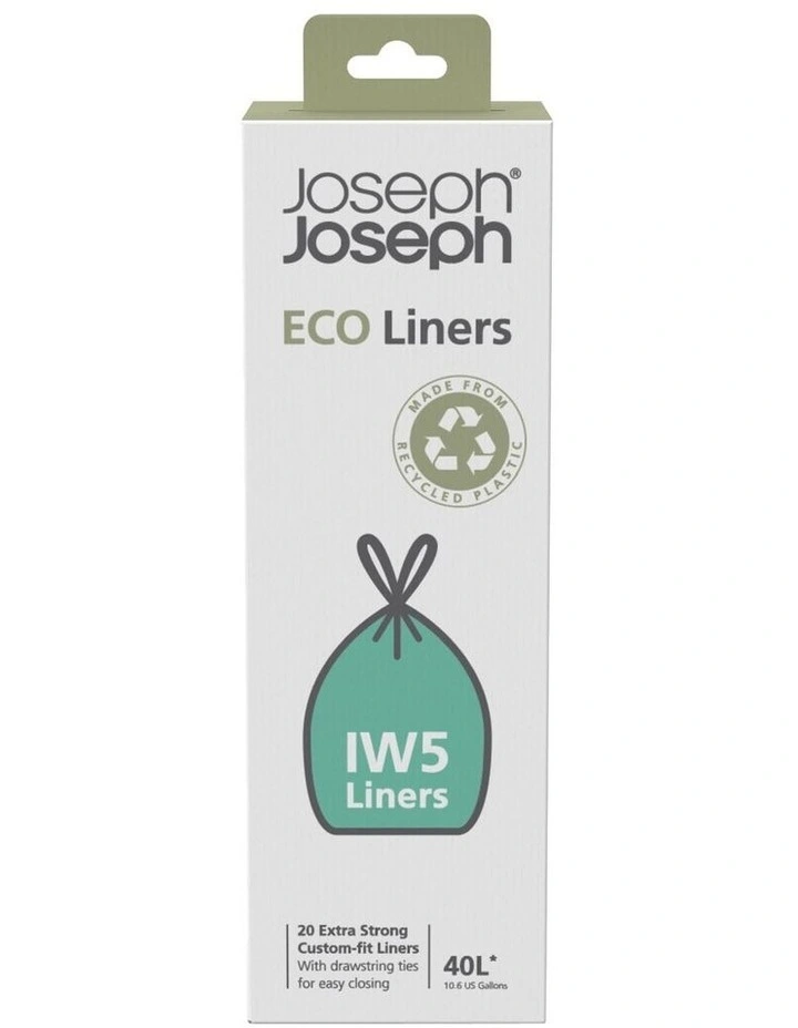 Joseph Joseph Eco Liners Recycled Bin Liners 40L 20 Pack In Grey 3 Joseph Joseph Eco Liners Recycled Bin Liners 40L 20 Pack In Grey