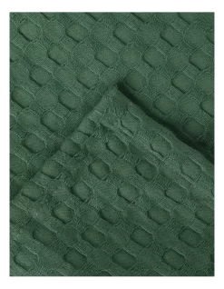 Heritage Turkish Cotton Waffle Blanket In Green -Household Items Shop 934161400 934162750 3 720x928