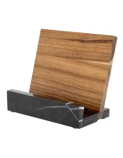 Industry Cookbook Holder Marble In Black/Natural