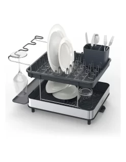 Joseph Joseph Excel Steel 2 Tier Dish Rack In Grey -Household Items Shop 934238530 3 720x928