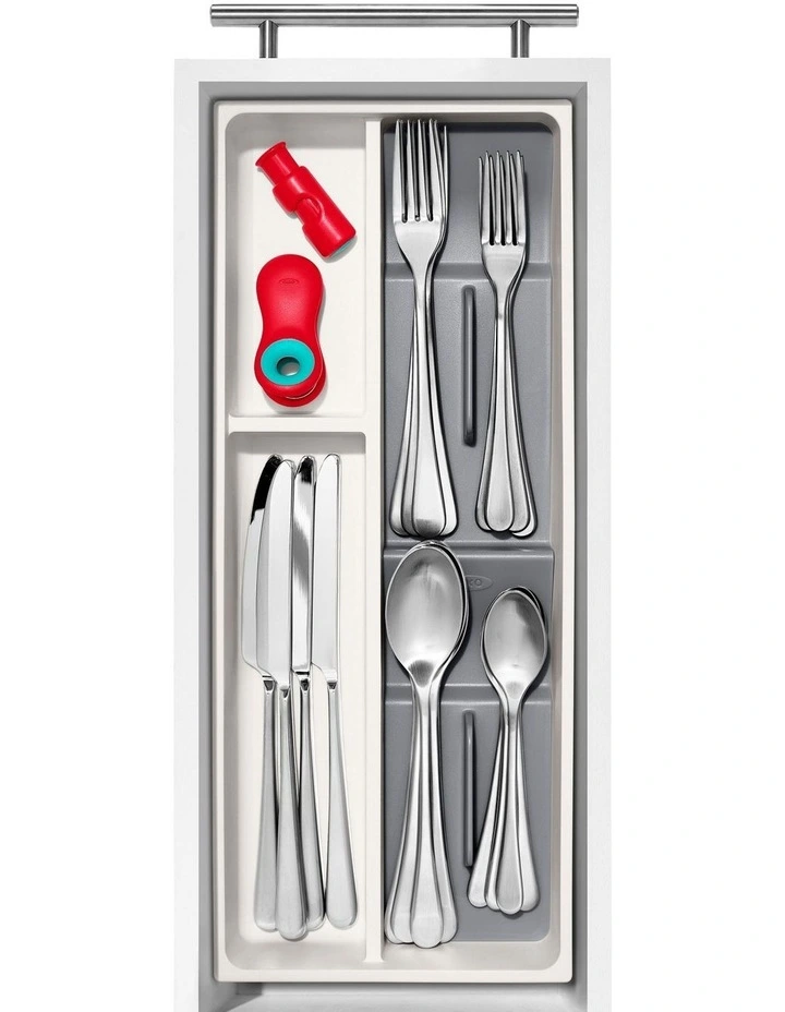 OXO Compact Utensil Organiser In White/Grey 8 OXO Compact Utensil Organiser In White/Grey - Image 6