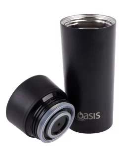 Oasis Stainless Steel Double Wall Insulated Travel Mug 360ml In Black -Household Items Shop 935001820 4 720x928