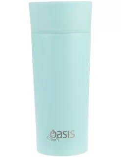 Oasis Stainless Steel Double Wall Insulated Travel Mug 360ml In Mint