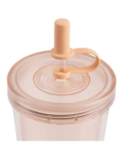 Oasis Double Wall Smoothie Tumbler With Straw 520ml In Peach -Household Items Shop 935002360 5 720x928