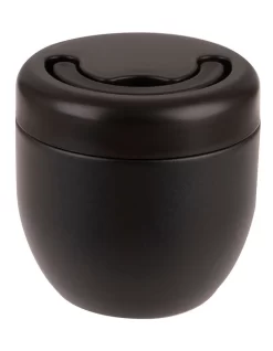 Oasis Stainless Steel Double Wall Insulated Food Pod 470ml In Black