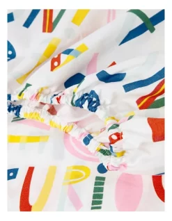 Positive Words Cot Fitted Sheet 2 Pack In Multi -Household Items Shop 935601400 3 720x928