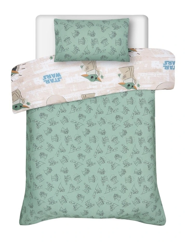STAR WARS Baby Yoda Quilt Cover Set In Multi 4 STAR WARS Baby Yoda Quilt Cover Set In Multi - Image 2