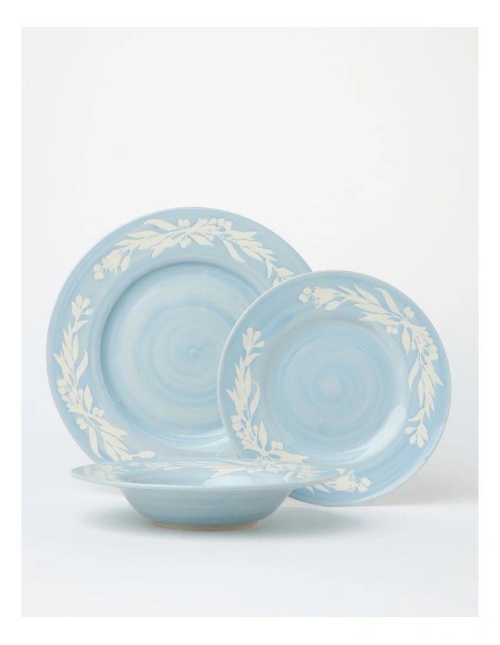 Australian Floral Mask 12 Peice Dinner Set In Blue 3 Australian Floral Mask 12 Peice Dinner Set In Blue