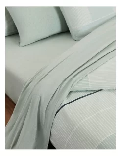 Calvin Klein Monochrome Essentials Quilt Cover Set In Mint Grey -Household Items Shop 936566470 3 1 720x928
