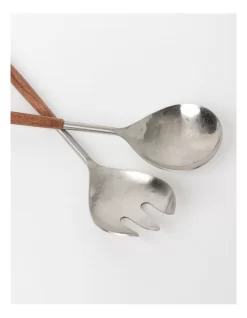 Alpha Hammered Salad Server Set Of 2 In Natural -Household Items Shop 936570160 3 720x928
