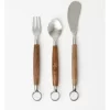 Alpha Hammered Antipasto Set Of 3 In Natural