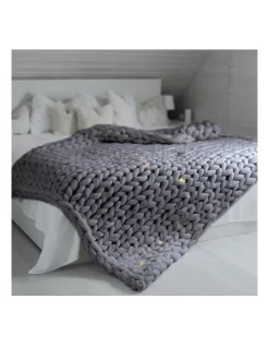 Royal Comfort Chunky Hand Knit Thick Weighted Blanket Plush 6.3kg 203cm X 153cm -Household Items Shop 936883180 3 720x928