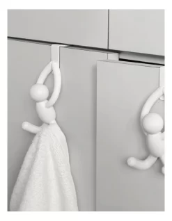 Umbra Buddy Over The Door Cabinet Hook Set Of 2 In White -Household Items Shop 938047690 3 720x928