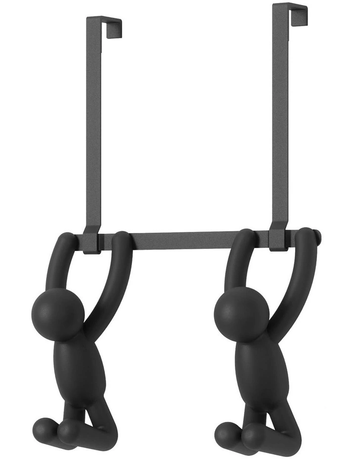 Umbra Buddy Over The Door Hook Double Hook 22 X 11 X 30cm In Black 3 Umbra Buddy Over The Door Hook Double Hook 22 X 11 X 30cm In Black