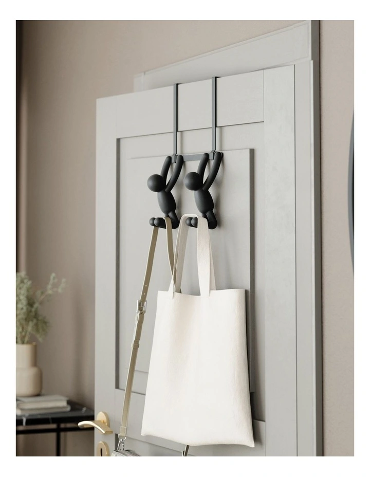 Umbra Buddy Over The Door Hook Double Hook 22 X 11 X 30cm In Black 5 Umbra Buddy Over The Door Hook Double Hook 22 X 11 X 30cm In Black - Image 3