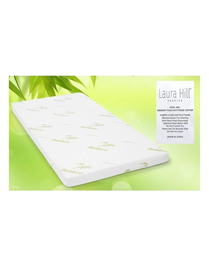 Cool Gel Memory Foam 8cm Mattress Topper Bamboo Fabric Cover Ecologic Queen King 6 Cool Gel Memory Foam 8cm Mattress Topper Bamboo Fabric Cover Ecologic Queen King - Image 4