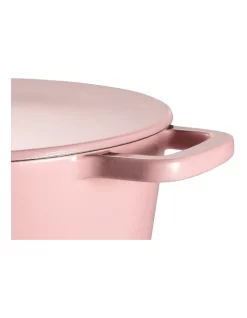 ID Pastels Cast Iron Casserole With Lid 28cm/5.9lt In Pink -Household Items Shop 940665430 6 720x928