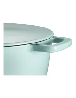 ID Pastel Cast Iron Round Casserole With Lid 28cm In Mint -Household Items Shop 940665520 5 720x928