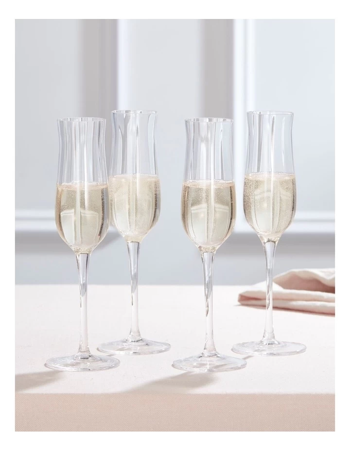 Heritage Tulip Champagne Glass Set Of 4 In Clear 4 Heritage Tulip Champagne Glass Set Of 4 In Clear - Image 2