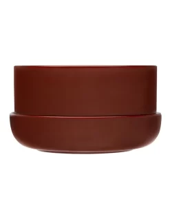 Iittala Nappula Short Pot In Dark Red