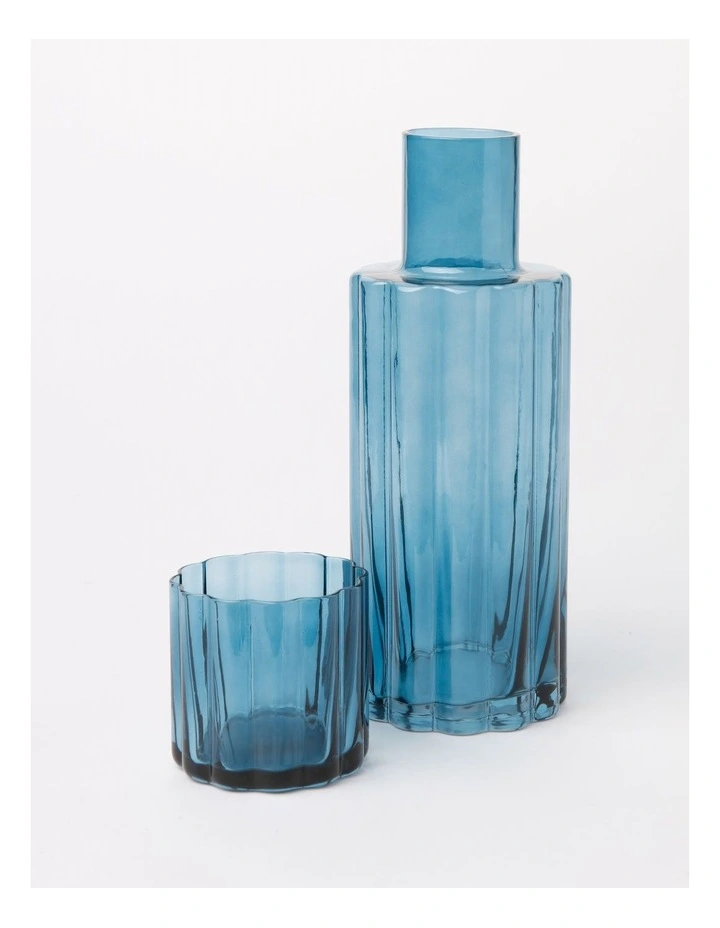 Ambiance Decanter & Cup Set 1L In Blue 3 Ambiance Decanter & Cup Set 1L In Blue