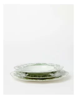 Heritage Green Toile Floral 12 Piece Dinner Set In Green -Household Items Shop 946524250 3 1 720x928