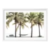 Profile Hammock And Palms Art Print A3 In White Frame Australian Made