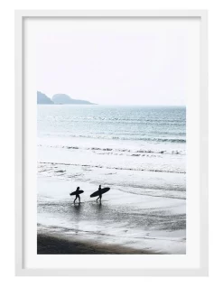 Profile Morning Surf Art Print A2 Australian Made In White Frame