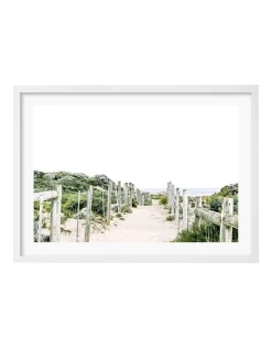 Profile Sandy Path 1 Art Print A3 In White Frame Australian Made