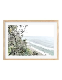 Profile Wategos Banksia View Art Print A3 In Natural Frame