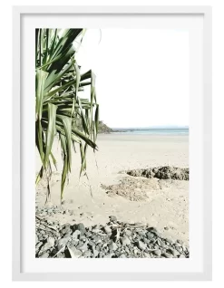 Profile Wategos Beach Outlook Art Print A2 In White Frame Australian Made
